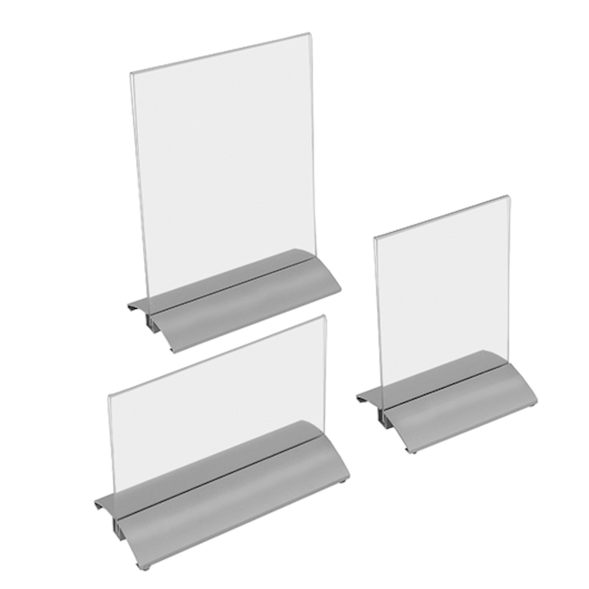 Porte-carte A5 horzizontal- socle aluminium